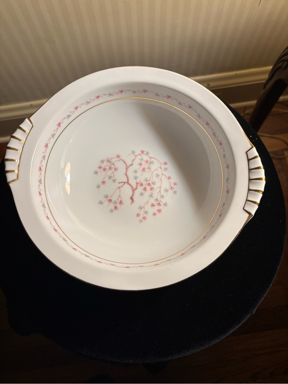 Vintage Kent China Gilded Serving Bowl